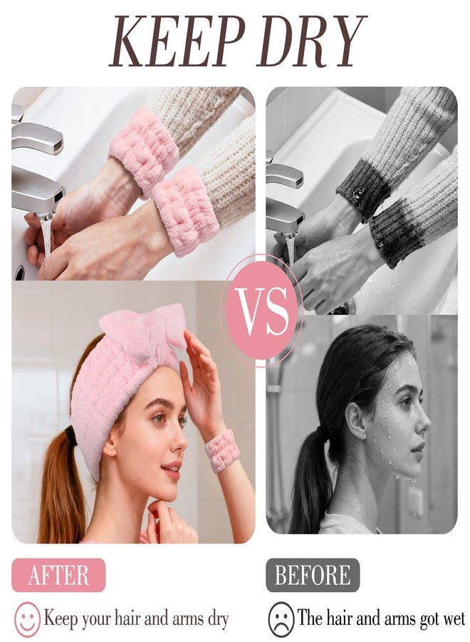 DiyJibb طقم عصابات رأس سبا من 9 قطع من ديي جيب لغسل الوجه، طقم عصابات رأس ومعصم للعناية بالبشرة، عصابات شعر للوجه للنساء والفتيات المراهقات لغسل الوجه، والمكياج، والرياضة، واليوغا - Image 5